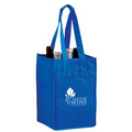 Wine Bag - 4 Bottle Non-Woven Tote (7"x7"x11") - Screen Print